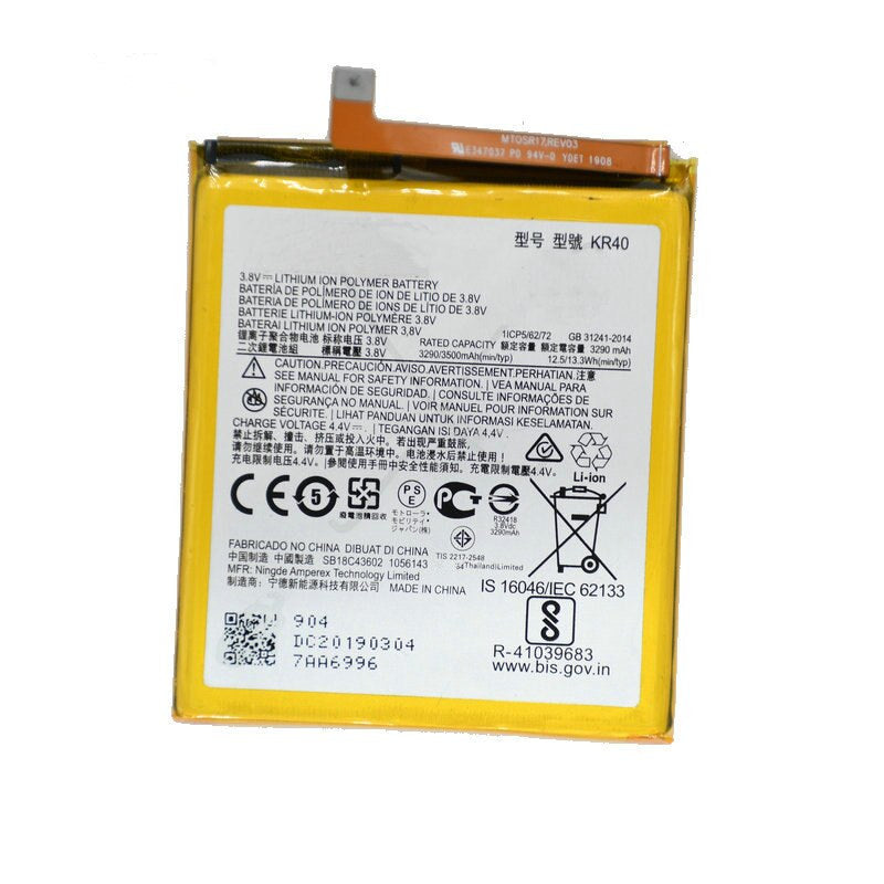 Batterie de remplacement pour Motorola One Vision / One Action, KR40 Batterie de remplacement pour Motorola One Vision / One Action, KR40